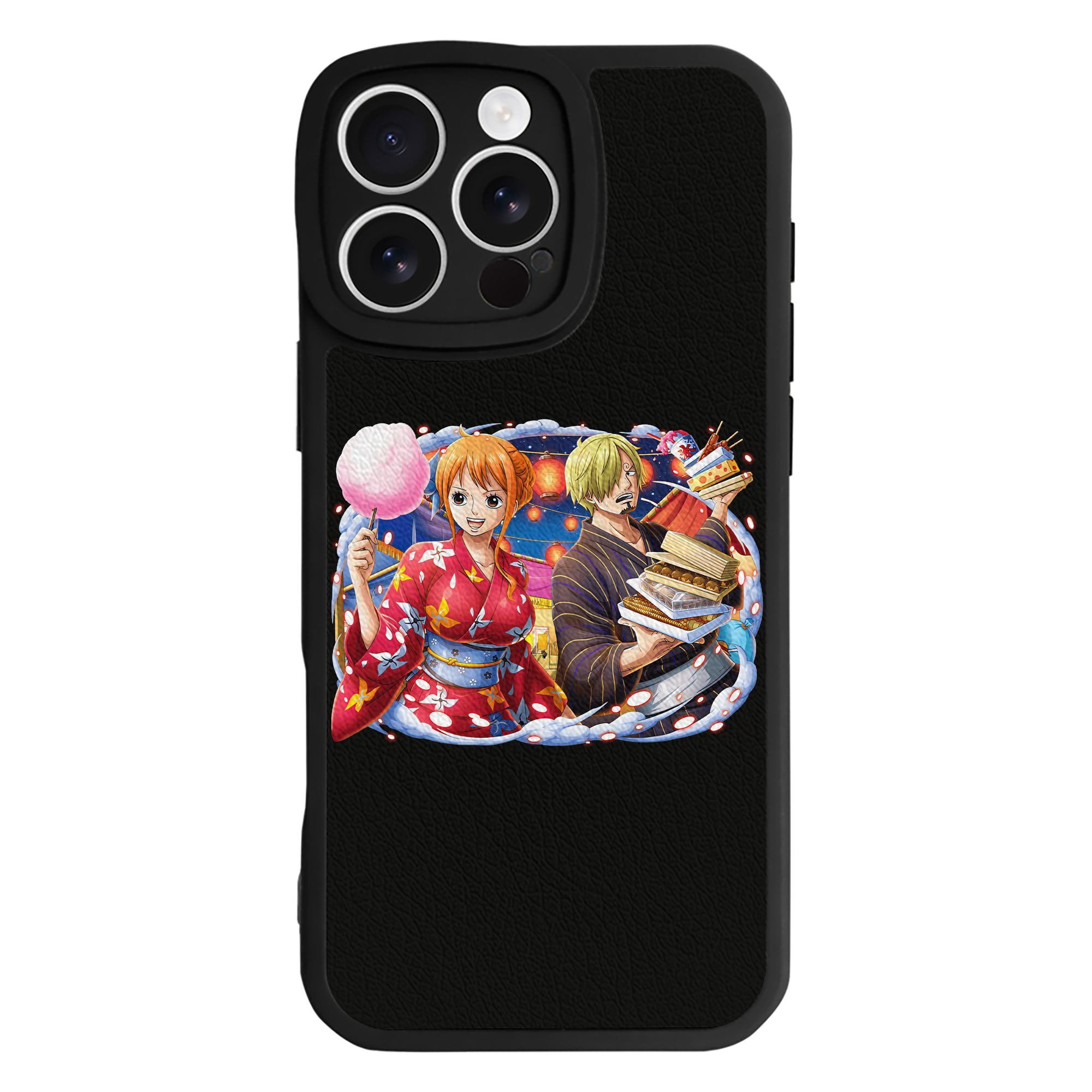 （画像用） ワンピース サンジ ONE PIECE Sanji 【iPhone 16シリーズ対応】シリコンスマホケース（レザー調） 材質：シリコン